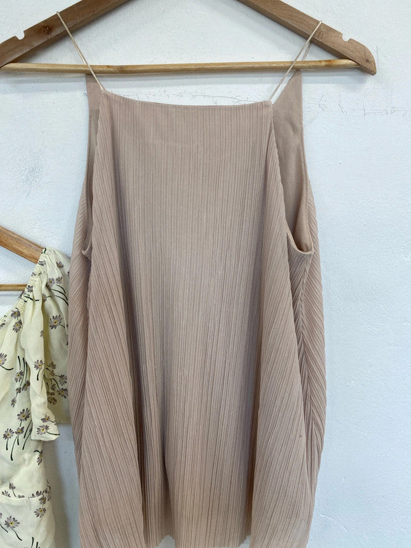 Next & River Island Chic Neutral Blouses Duo UK 12 #2 GW001