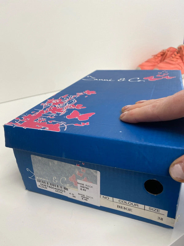 Zanni & Co champagne wedge occasion or events shoe Uk5 Eur 38 GK002