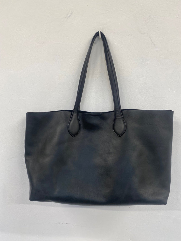 Fabulous Marks & Spencer leather Tote Bag Large Black AC504