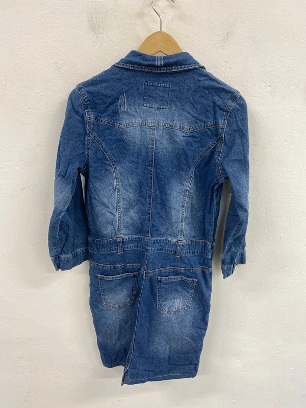 Gorgeous denim Soul&Co mini dress pop studs L MS002