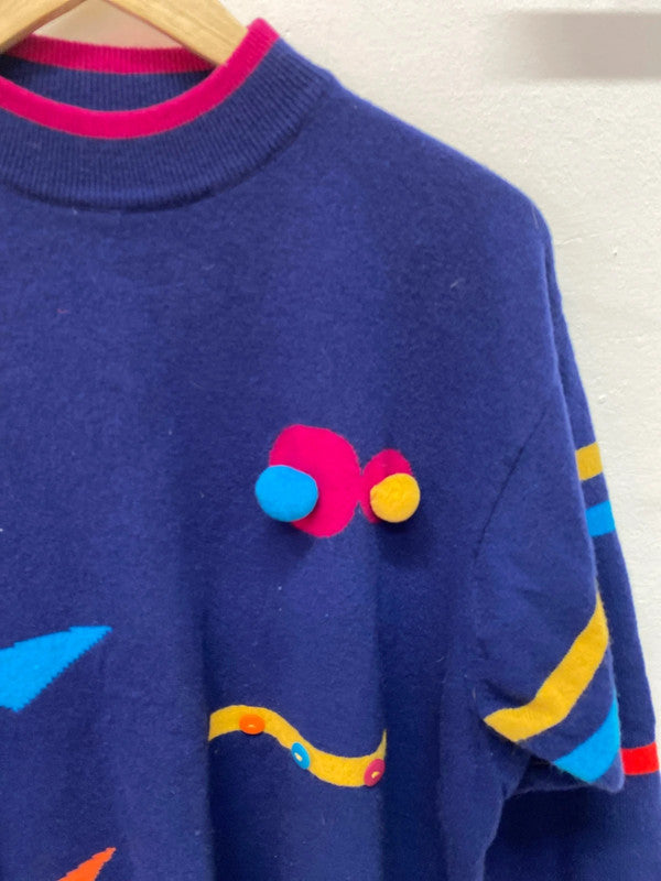 Fabulous Super soft United Colours of Benetton Vintahe 1980’s Pom Pom jumper MM005