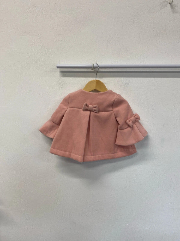 Max Studio Fabulous Pink Bow Sleeve Coat Girls 9-12 Months KM004