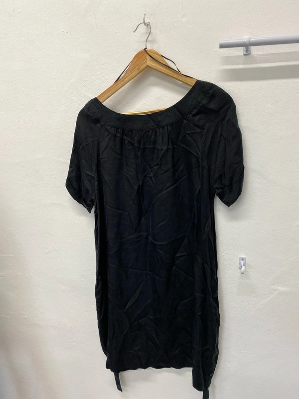 Fabulous Next Tunic dress slinky Uk 16 black classic KM003