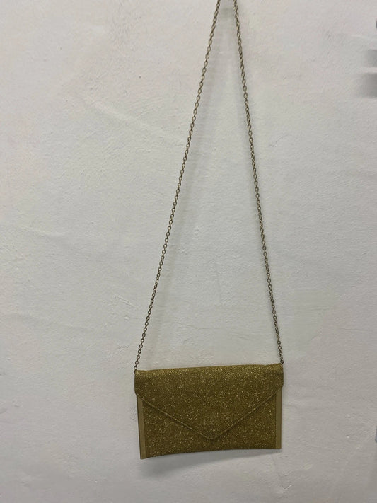 Fabulous sparkly gold clutch occasion evening bag LB005