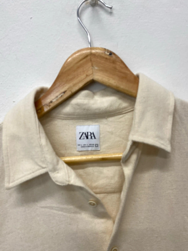Fabulous super soft Zara loose fit boho shirt UKL cream classic JB001