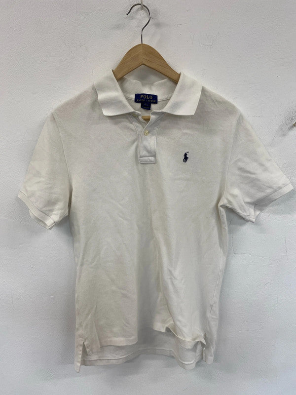 Classic white Ralph Lauren polo L SD001