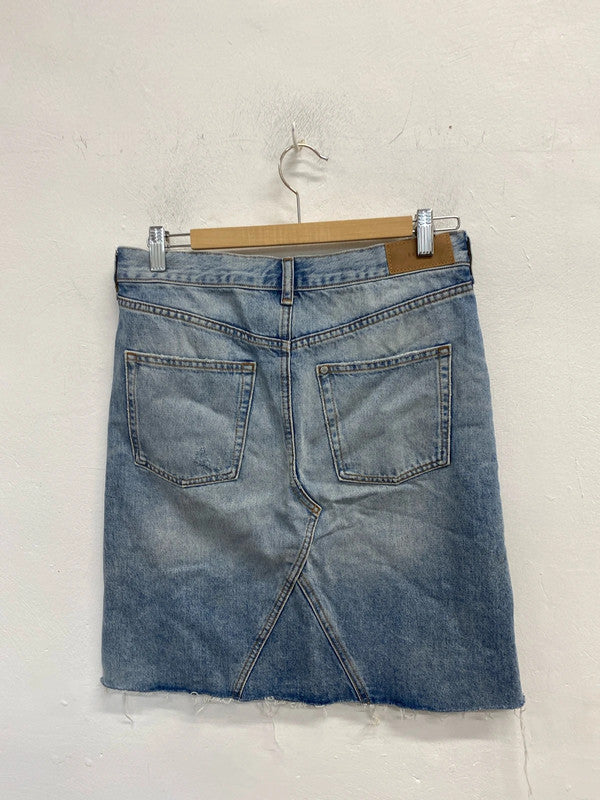 Lovely H&M denim midi skirt UK 10 JB001