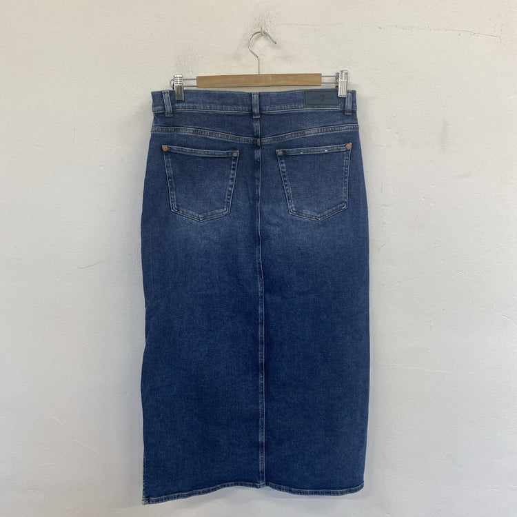 7 For All Mankind Denim Maxi Skirt Size 29/UK 14 SS002