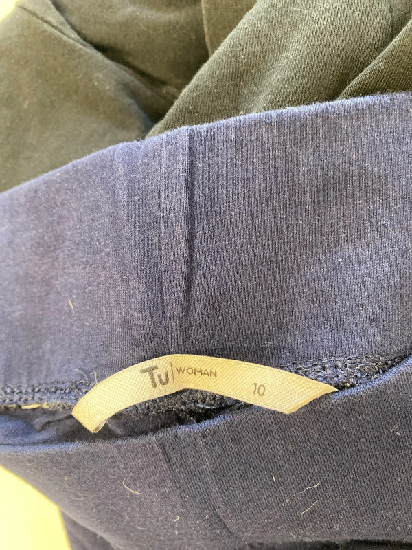 Lovely bundle of leggings black navy tu m&s uk 10-12 #57 LD003