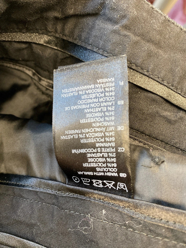 Fabulous H&M Checked brown formal trousers Uk14 KM003