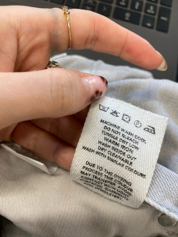 Lovely waven light grey ripped jeans “erika” UK 10 LH002