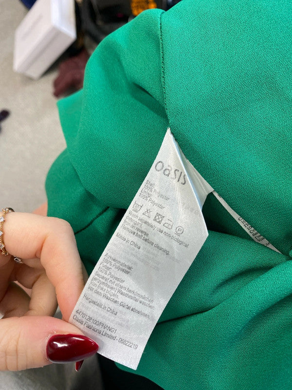 Lovely oasis green floral maxi dress *no belt UK 10 GK002