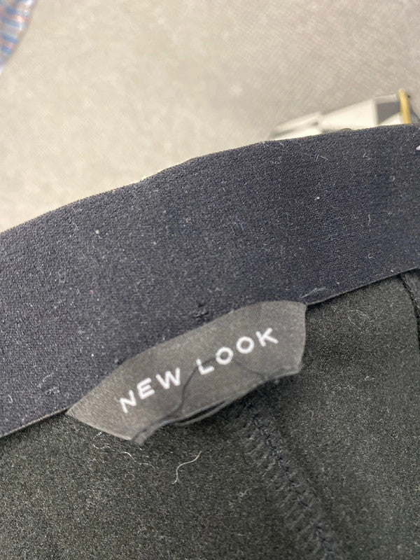 Lovely new look faux leather leggings zip side UK 12 KS002