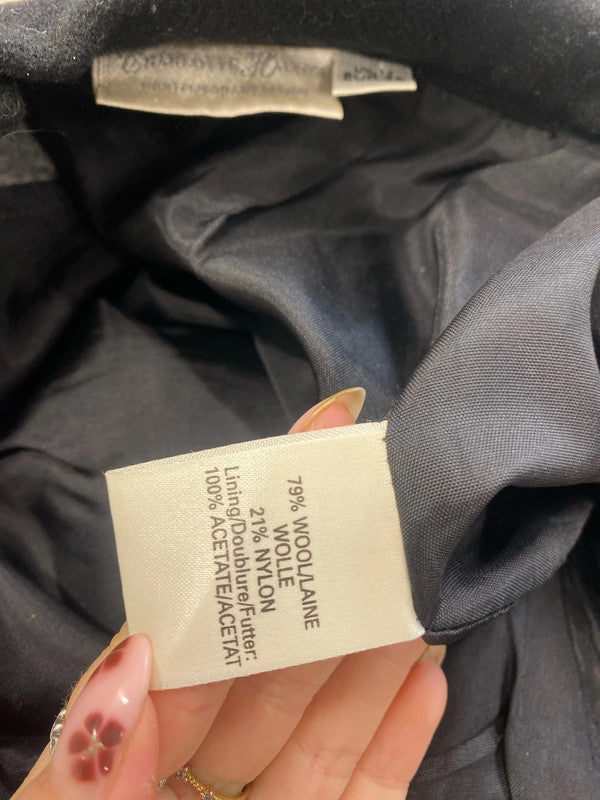 Lovely Charlotte Halton black wool skirt vintage midi UK 12 MM005