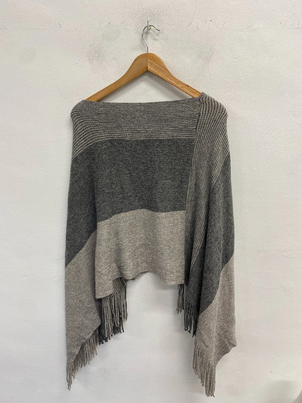 Lovely cotton trades grey shawl cosy one size JW002