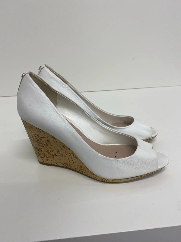 Fabulous Dune High wedge peep toe occasion shoes UK6 KM004