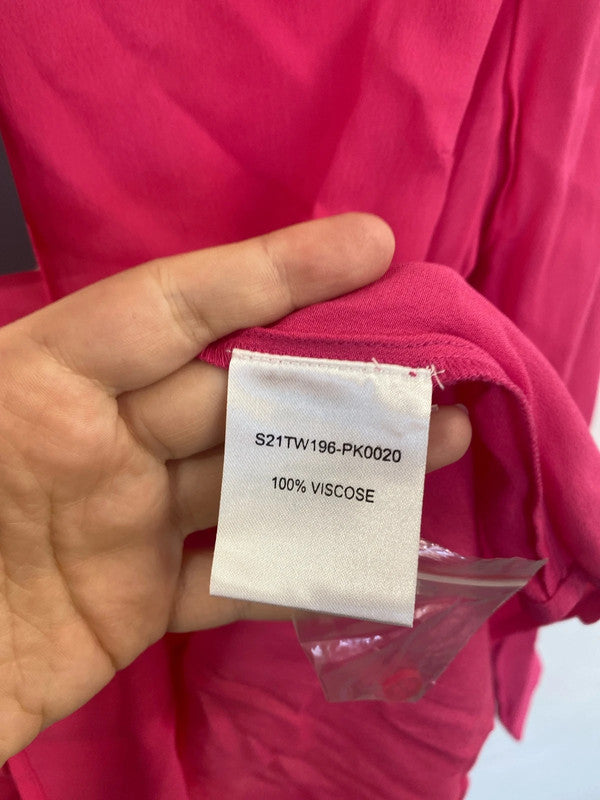 Sosandar Fabulous Hot Pink Button Up Shirt UK 12 AO001