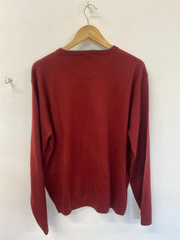 Classic J Hart & Bros burgundy jumper 3XL FE001