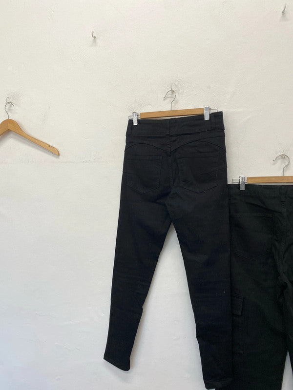 Fabulous Duo of jeans & cargos from New Look Uk8 black JM008