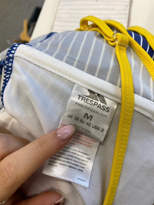 Lovely duo of swimsuits tresspass black blue UK M #60 LD003