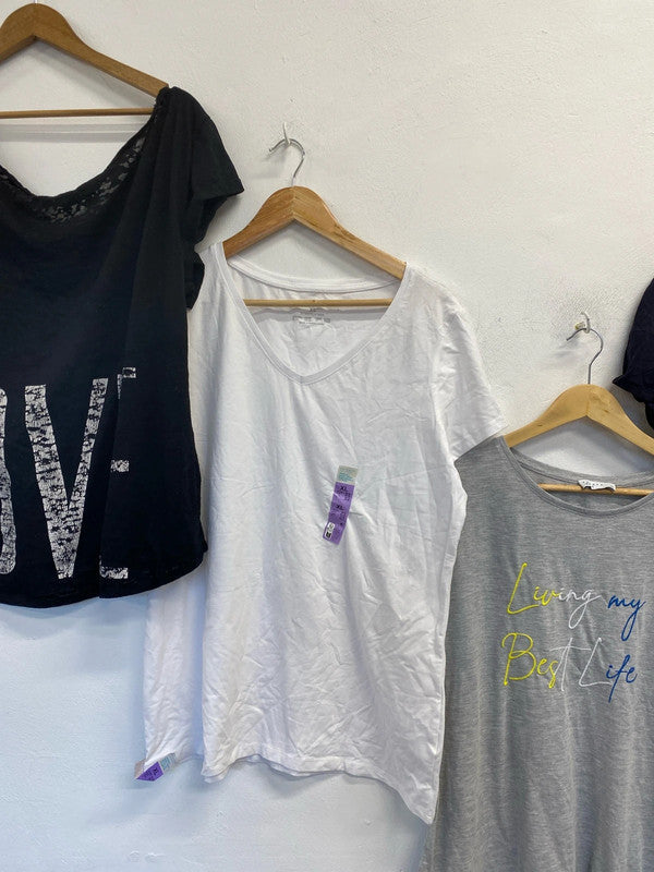 Lovely bundle of active wear t shirts Primark papaya UK 18-24 YM001