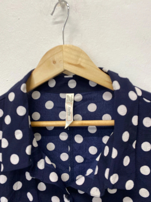 Fabulous Stella Morgan crepe spot shirt tunic Uk16 IM001