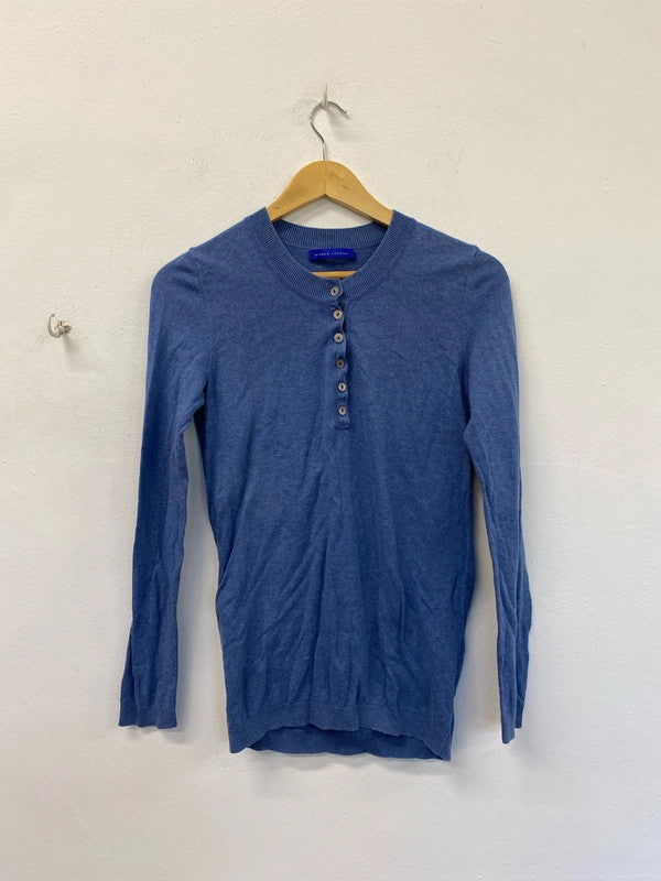 Fabulous Winser London quarter button up sweatshirt uk 6 KD001