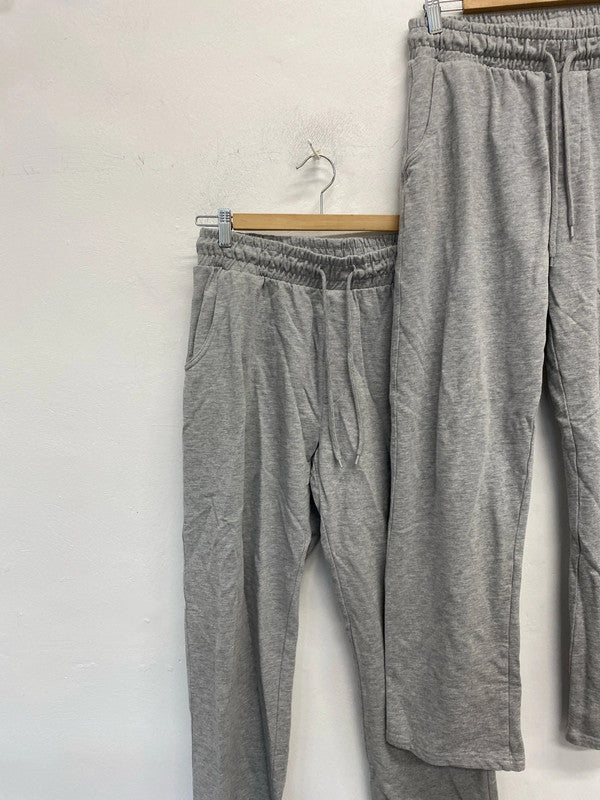 Lovely cotton trades duo of wide leg joggers grey UK M SD001
