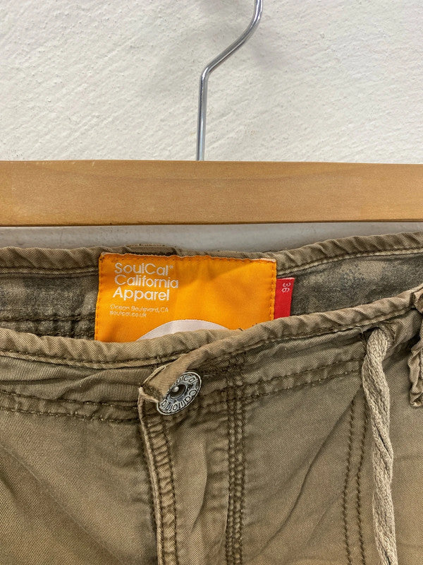 Soul cal cargo shorts khaki 36 90’s 00’s beckham LD003