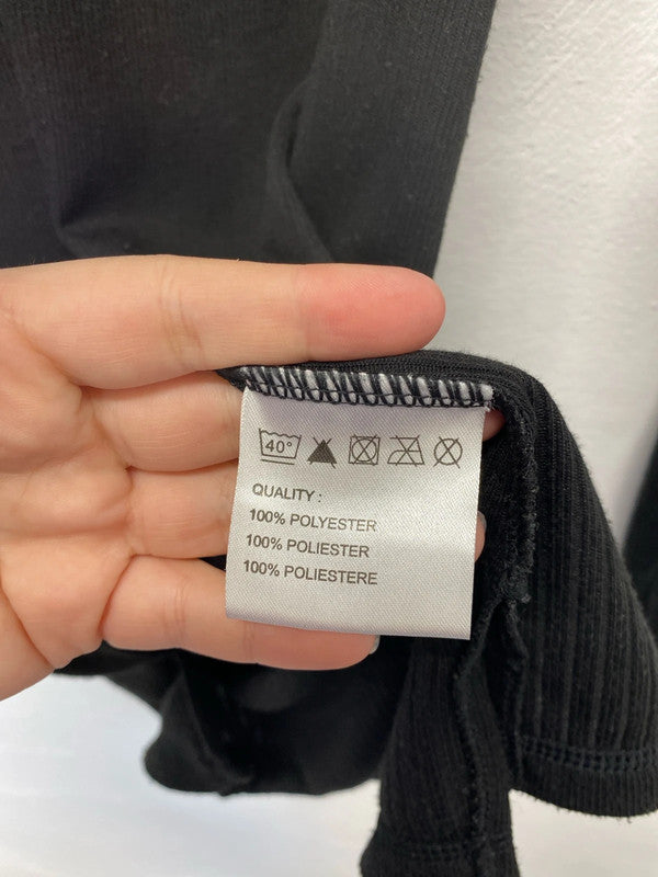 Rucanor Stylish Black Ribbed Lounge Co-ord Size M AE001