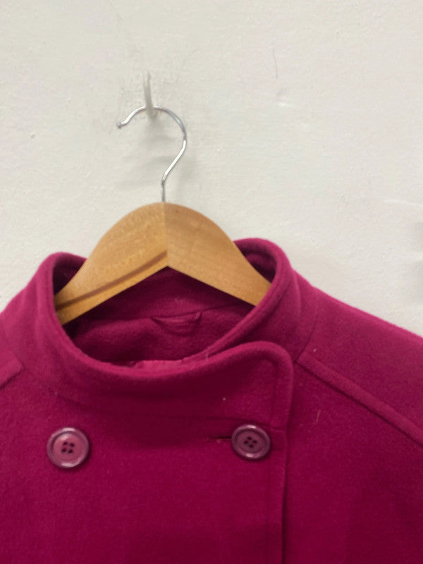 Fabulous Vintage Cerise pink wool blend vintage style coat Uk14 Planet MW001