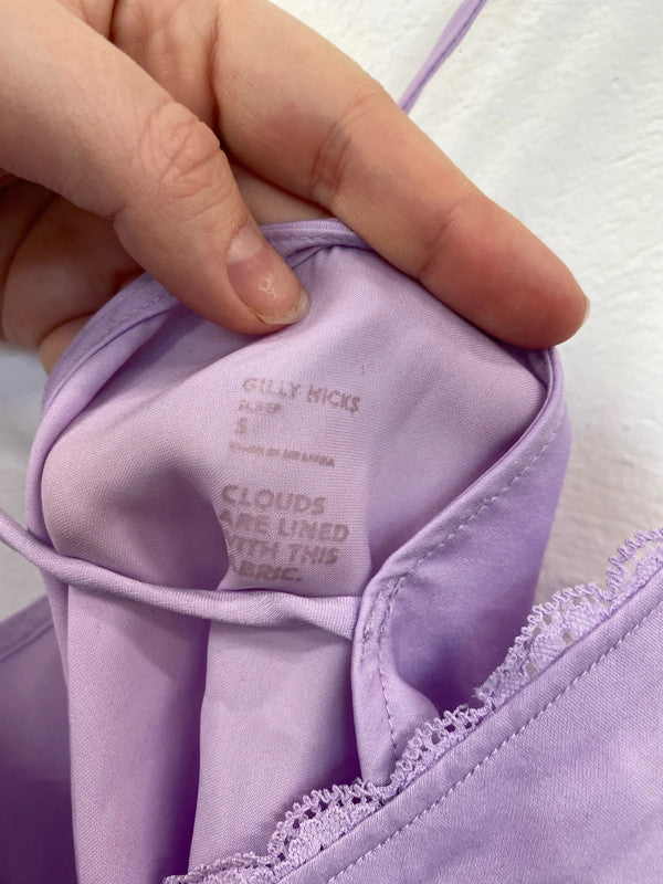 Gilly Hicks Fabulous Lilac Satin Pyjamas Size S-M JH001