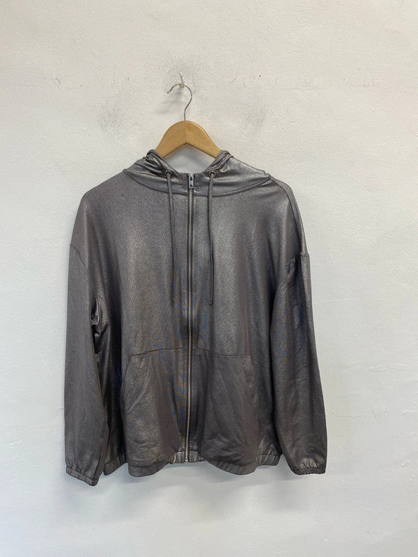 Stunning H&M x coachella lilac metallic zippy hoodie UK L JB001