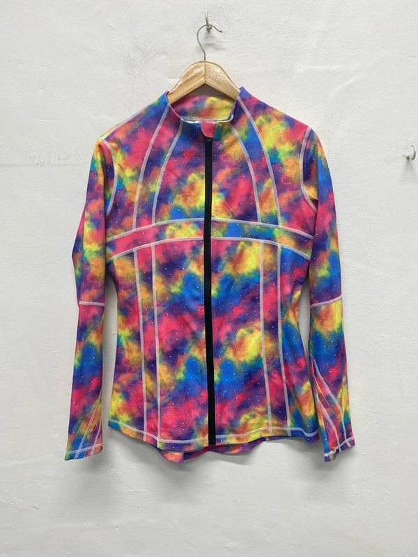 Fabulous Lucy Locket Loves activewear space neon jacket UkS 10/12 MA003