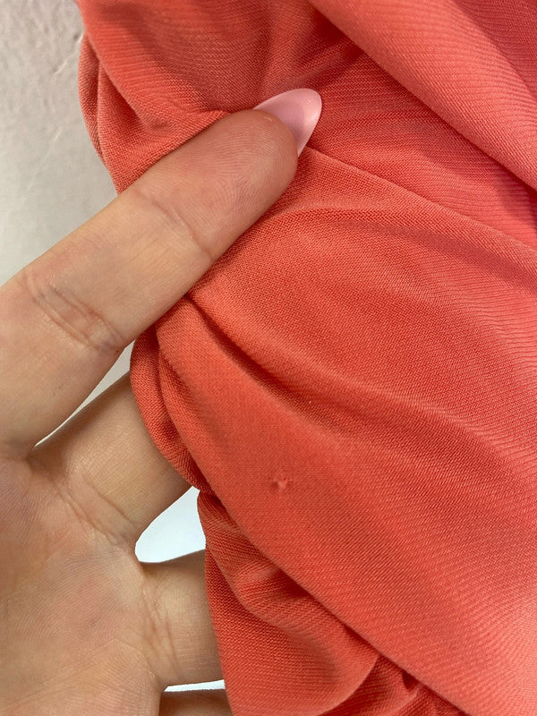 Club L London Fabulous Coral Halterneck Ruched Midi Dress UK 10 LK009