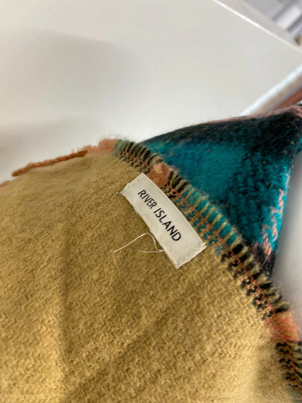 Fabulous bright check scarf two tone & caramel large scarf River Island KM004