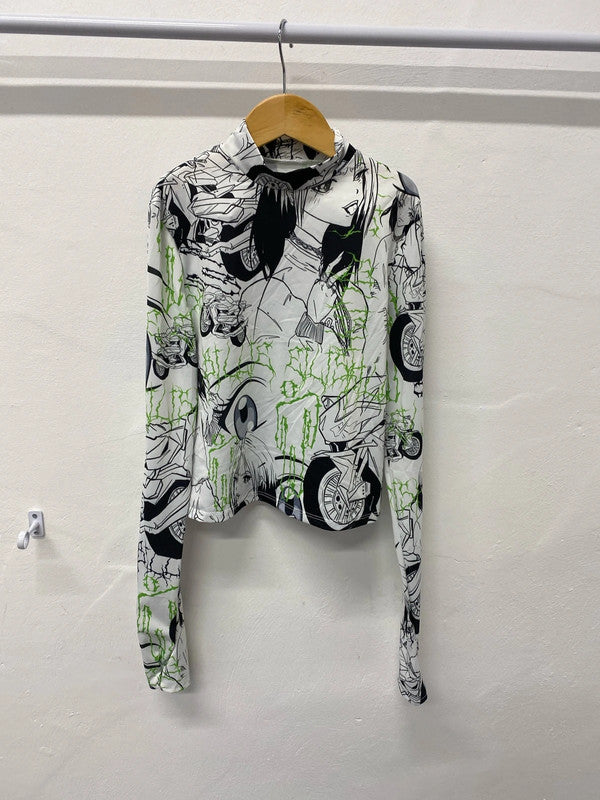 Fabulous Bershka BillieEilish cropped top UkS JS004