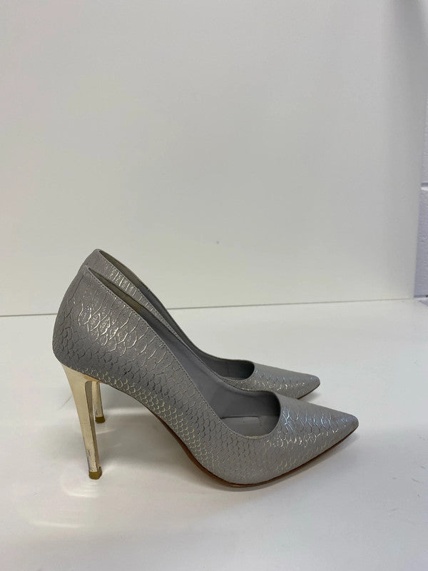 Fabulous Dune animal print grey stilettos Uk3 Eu 36 leather HDR01