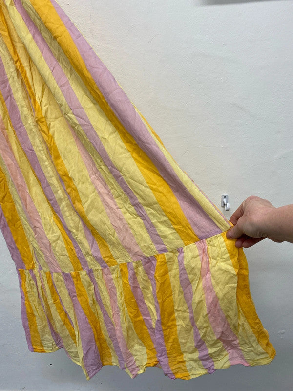 Fabulous Mango Striped summer dress UkM pastels KS002