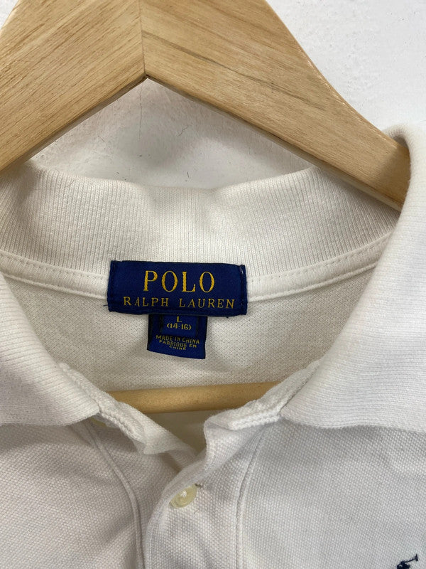 Classic white Ralph Lauren polo L SD001