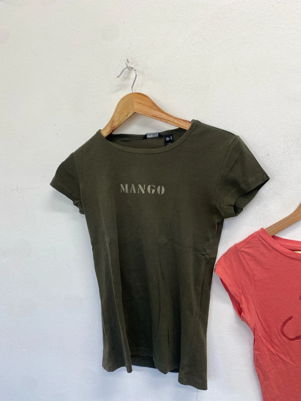 Lovely duo of T-shirts diesel mango UK M SW001 #11