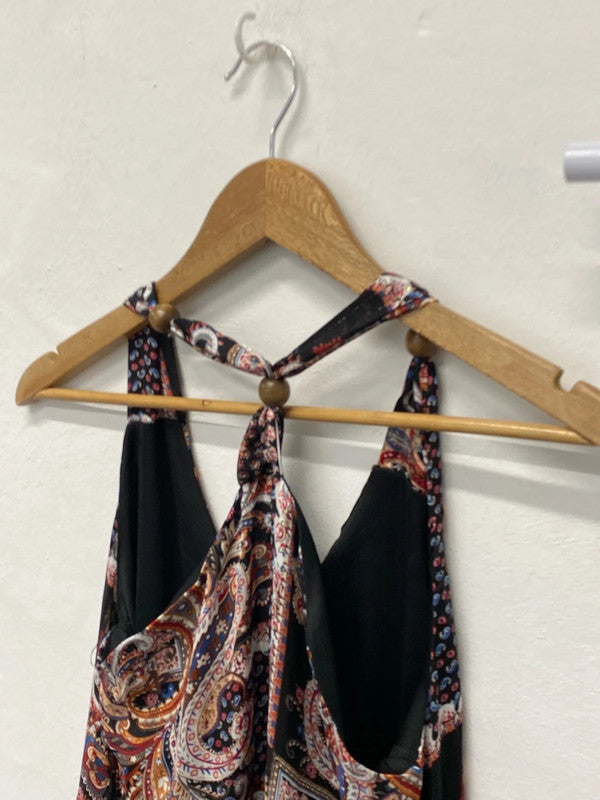 Fabulous new Blue Vanilla Midaxi Uk8 ethnic pattern floaty romantic LL003