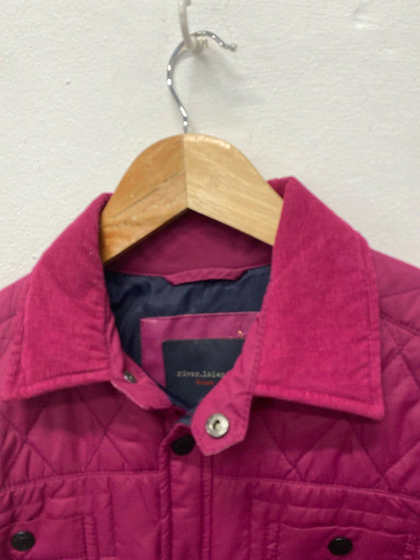 Fab Cerise Pink quilted jacket from River Island UK6 KM004