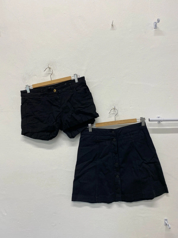 Fabulous duo of H&M shorts & Skirt summer essentials Uk12 #2 JM004