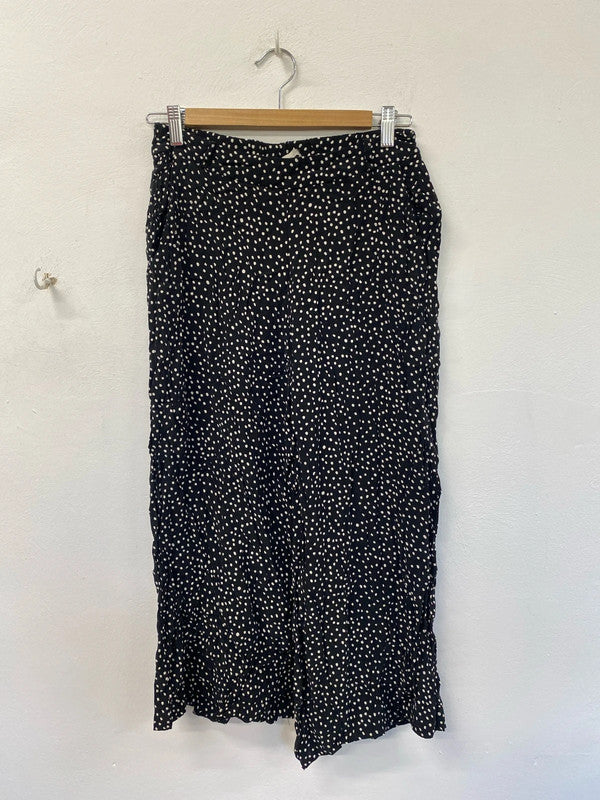 Fabulous Hobbs polka dot wide leg bottoms uk 8 KD001
