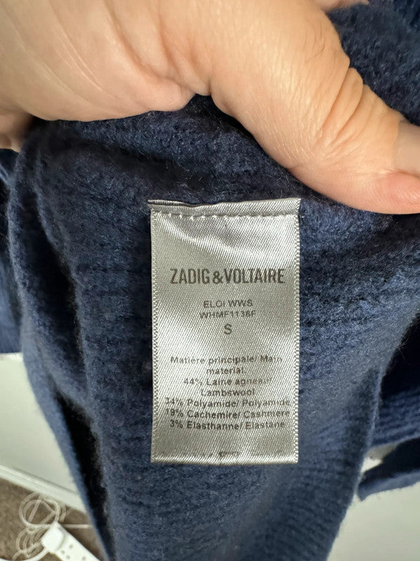Gorgeous soft and cosy Zadig & Voltaire ribbed longline knit FF002 S