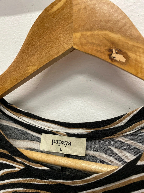 Fab Papaya tiger stripe loose casual dress UkL CR002