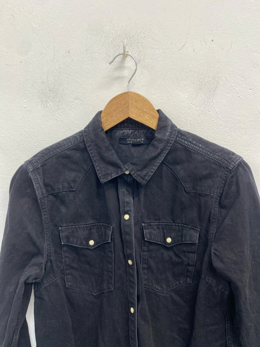 Stunning allsaints hazel coated shirt UK 12 SS002