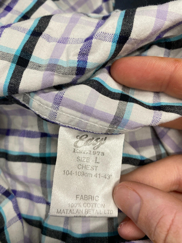 Fabulous Easy check button up shirt size L KD001