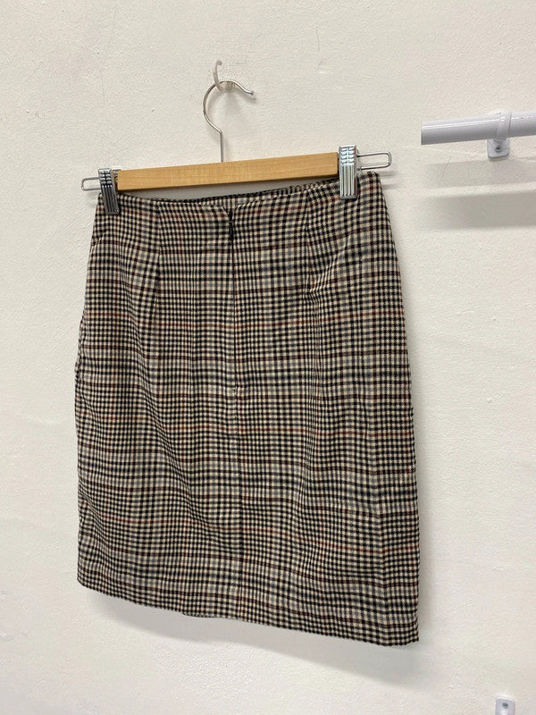 Stunning Tweed pencil mini skirt country chic UK6 Warehouse JA001